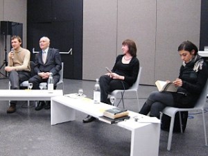 Nicola Triscott with Micol Assael and Ivan Kuzhekin