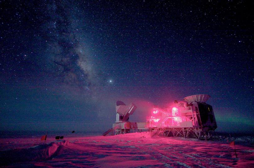 The 10-meter South Pole Telescope and the BICEP Telescope at Amundsen-Scott South Pole Station